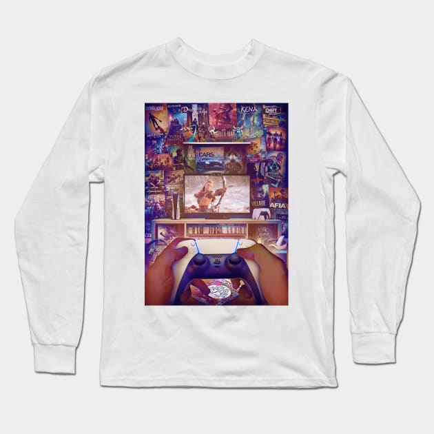 Playstation 5 - Horizon Forbidden West Long Sleeve T-Shirt by Rachid Lotf